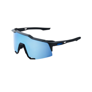OCULOS 100% SPEEDCRAFT - MATTE BLACK - HIPER BLUE MULTILAYER MIRROR LENS