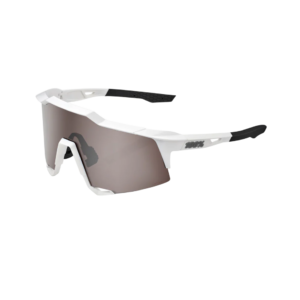 OCULOS 100% SPEEDCRAFT - MATTE WHITE - HIPER SILVER MIRROR LENS