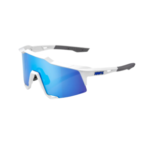 OCULOS 100% SPEEDCRAFT - MATTE WHITE - HIPER BLUE MULTILAYER MIRROR LENS