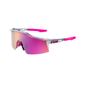 OCULOS 100% SPEEDCRAFT SL - POLISHED TRANSLUCENT GREY - PURPLE MULTILAYER MIRROR LENS