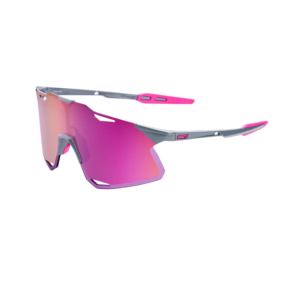 OCULOS 100% HYPERCRAFT - GLOSS LIGHT GREY - PURPLE MIRROR LENS