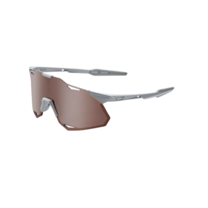 OCULOS 100% HYPERCRAFT XS - MATTE STONE GREY - HIPER CRIMSON SILVER MIRROR LENS
