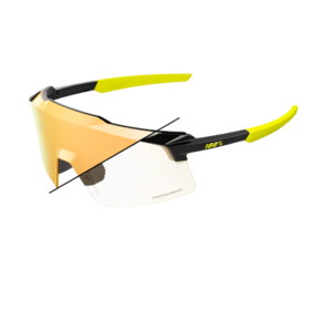 OCULOS 100% AEROCRAFT - GLOSS METALLIC BLACK - GOLD MIRROR PHOTOCHROMIC