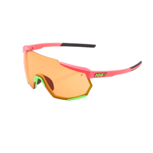 OCULOS 100% RACETRAP - MATTE WASHED OUT NEON PINK - PERSIMMON LENS