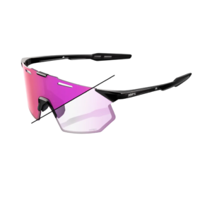 OCULOS 100% HYPERCRAFT SQ - GLOSS BLACK - PHOTOCHROMIC PURPLE MIRROR