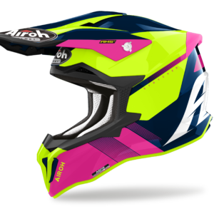 CAPACETE AIROH STRYCKER BLAZER BLUE/PINK GLOSS